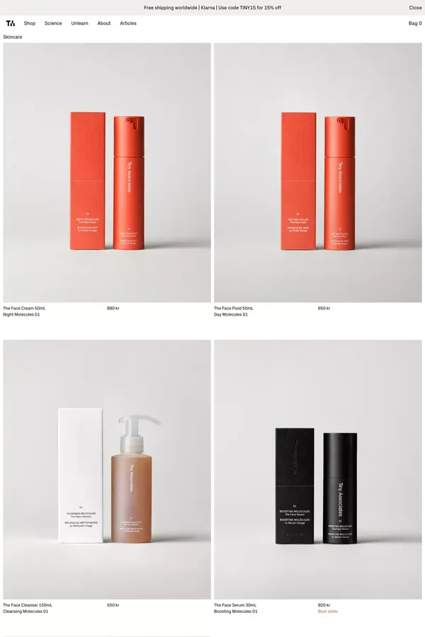 Collections– TinyAssociates® - Product listing design inspiration