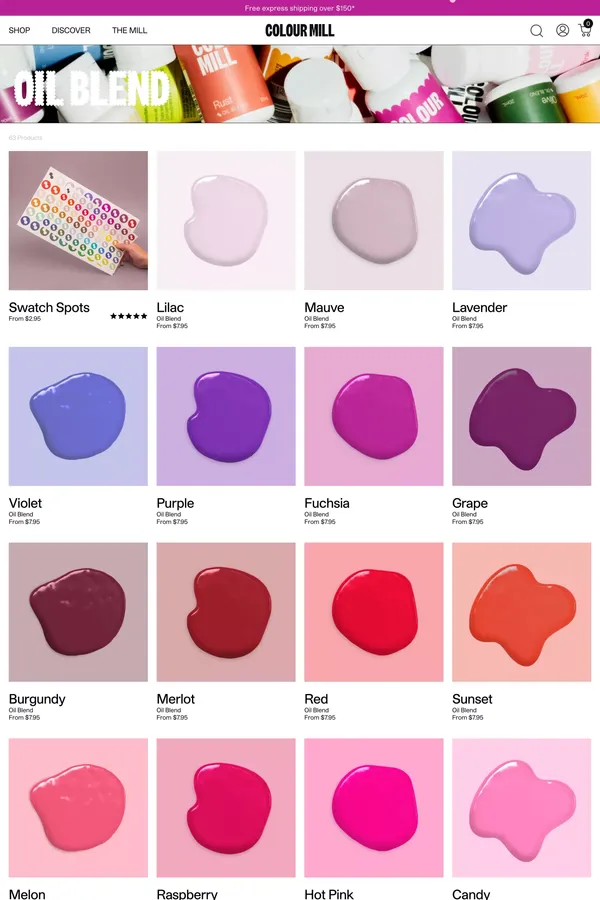 Colour Mill | Oil Blend - Product listing design inspiration