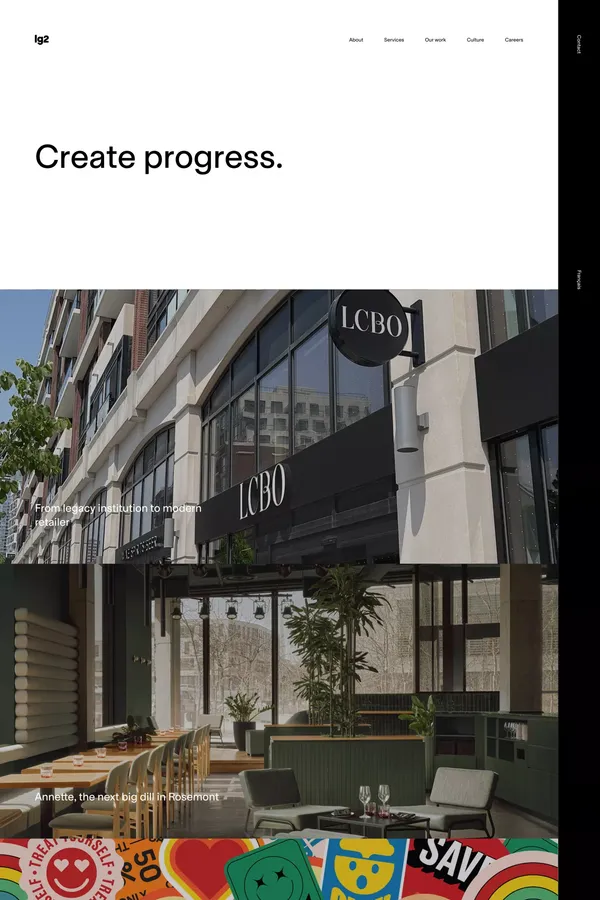 Agence de création, de marketing et de communication | LG2 - Portfolio design inspiration