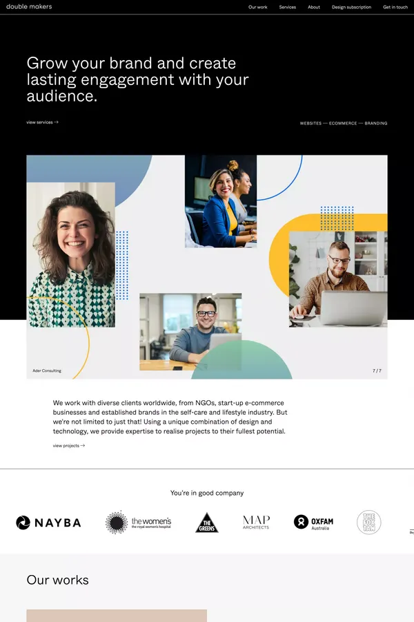 Double Makers - Melbourne based design studio - Portfolio design inspiration