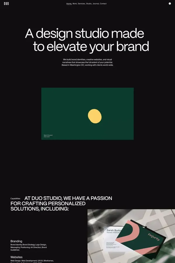 Duo Studio — A Digital Design Studio in Washington DC