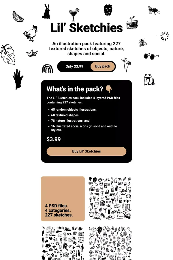Lil' Sketchies Illustration Pack