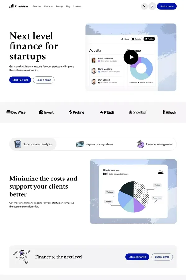 FinWise - Webflow Ecommerce Website Template - Template design inspiration
