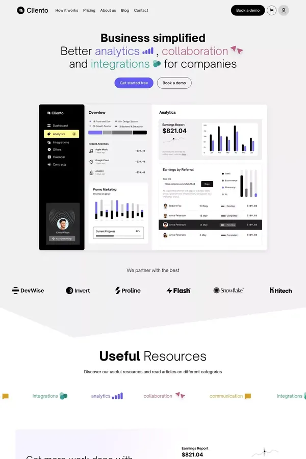 Cliento - Webflow Ecommerce Website Template - Template design inspiration