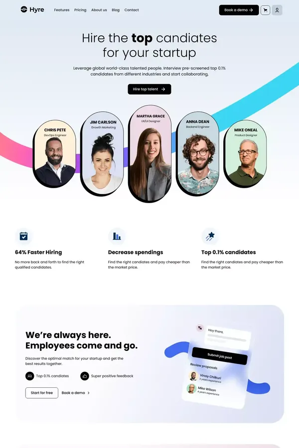 Hyre - Webflow Ecommerce Website Template - Template design inspiration