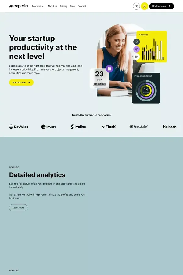 Experia - Webflow Ecommerce Website Template - Template design inspiration