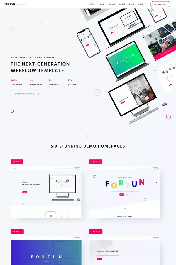 Fortun - Webflow Ecommerce Website Template - Template design inspiration