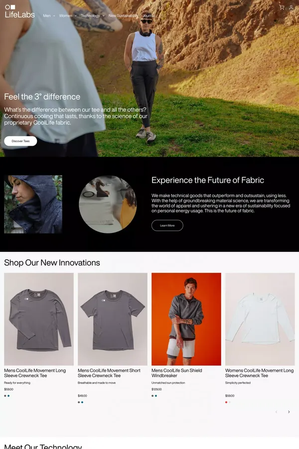 LifeLabs - Ecommerce design inspiration