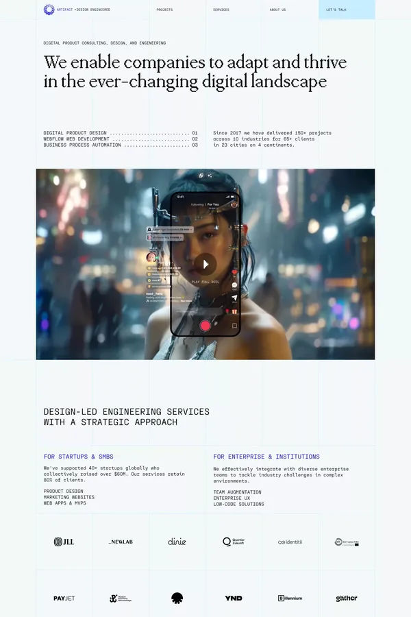 Artifact - Adapt & thrive in Today's digital world!   👋 - Portfolio design inspiration