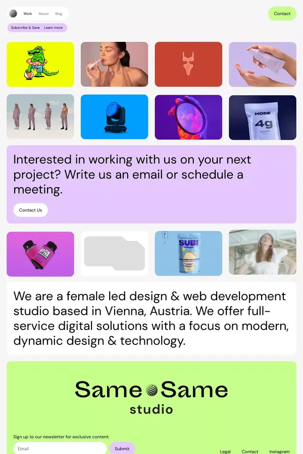 Same Same Studio • Design & Development - Portfolio design inspiration