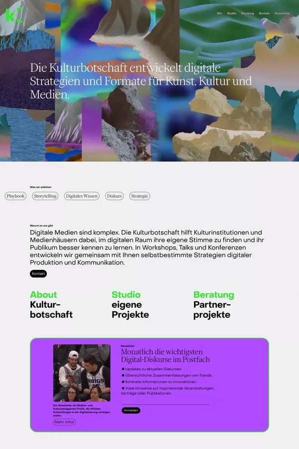 Kulturbotschaft Berlin - Portfolio design inspiration