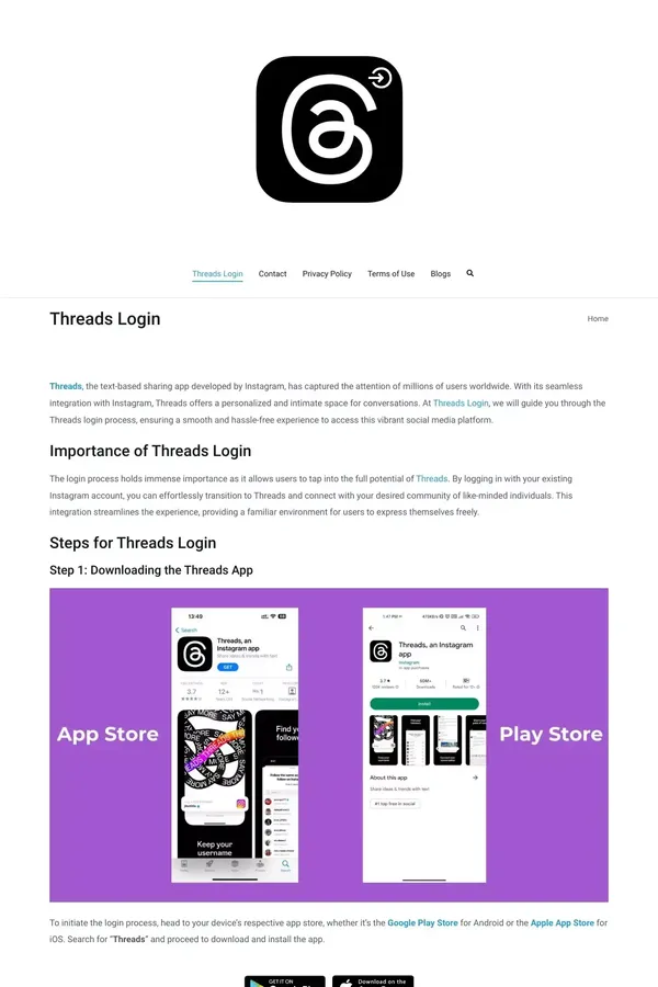 Threads Login: Guide to login Threads app by Instagram - Other design inspiration