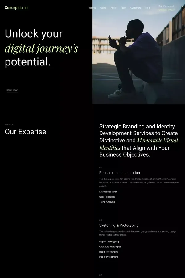 Conceptualize - Webflow HTML website template - Template design inspiration