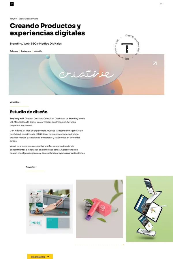 Branding, Web, SEO y Medios Digitales • Tony Hall - Studio