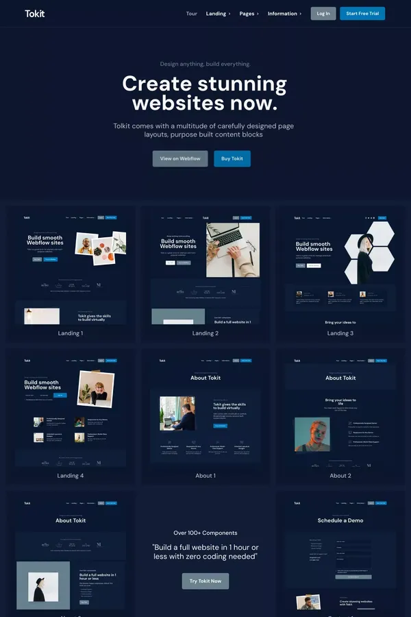 Tokit - Webflow HTML website template - Template design inspiration