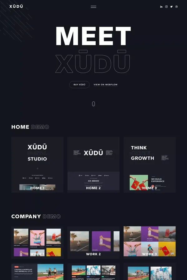 Xūdū - Webflow Ecommerce website template - Template design inspiration