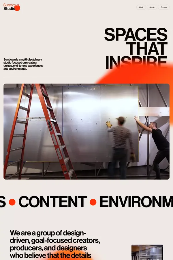 Sundown Studio - Portfolio design inspiration