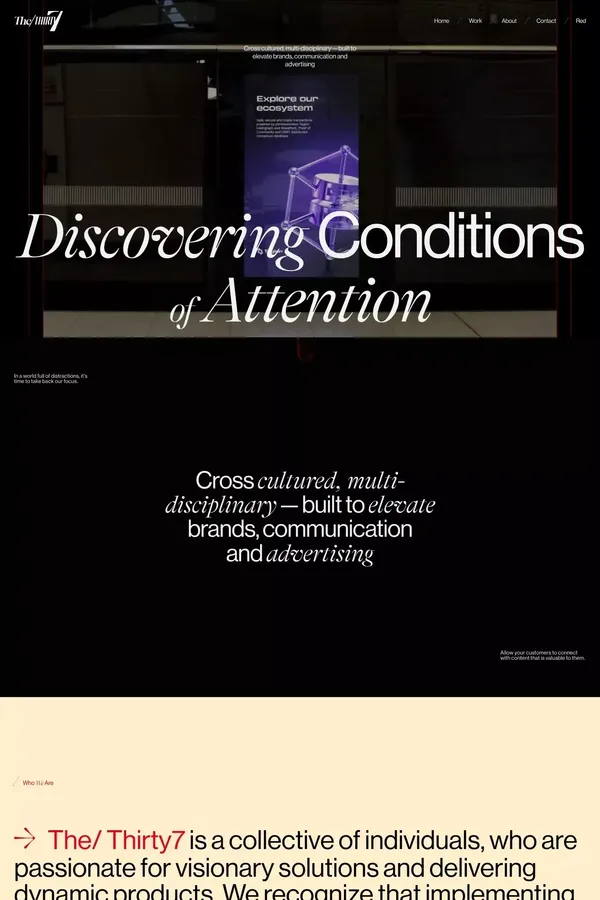 The Thirty7 - Portfolio design inspiration