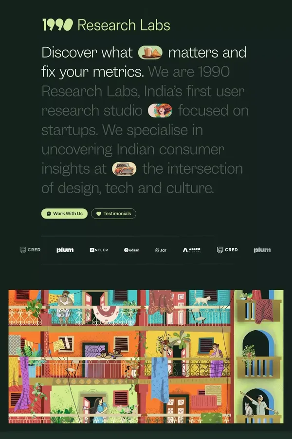 1990 Research Labs - Portfolio design inspiration