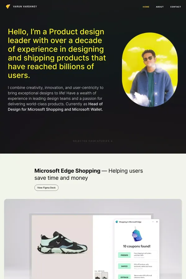 Home - Varun Varshney - website design inspiration