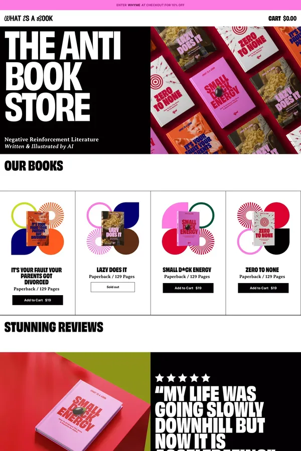 What Is A Book - Ecommerce design inspiration