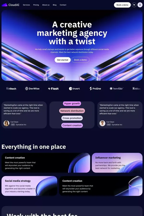 CloudAI - Webflow Ecommerce Website Template - website design inspiration