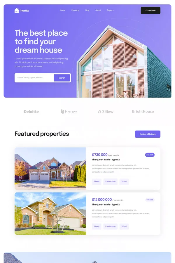 Homix DB - Webflow HTML website template - Template design inspiration