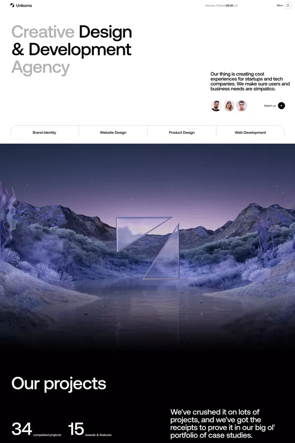 Unikorns Agency | Creative Design and Development Agency - Portfolio design inspiration
