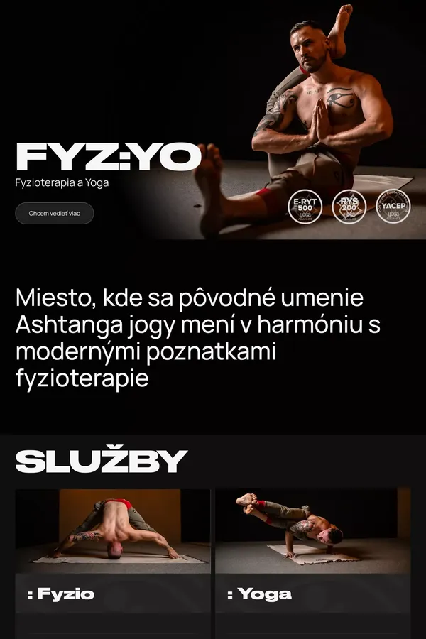FYZYO | Ashtanga joga a fyzioterapia | Bratislava - website design inspiration