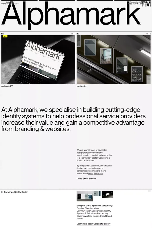 Alphamark™ ▪ Leave your mark - Portfolio design inspiration
