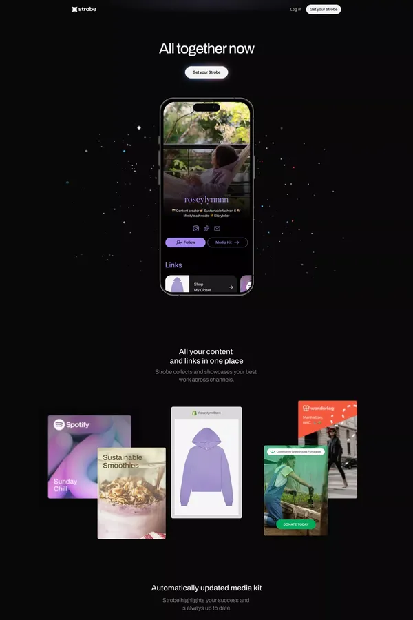 Strobe ¦ Get your Strobe - Landing design inspiration