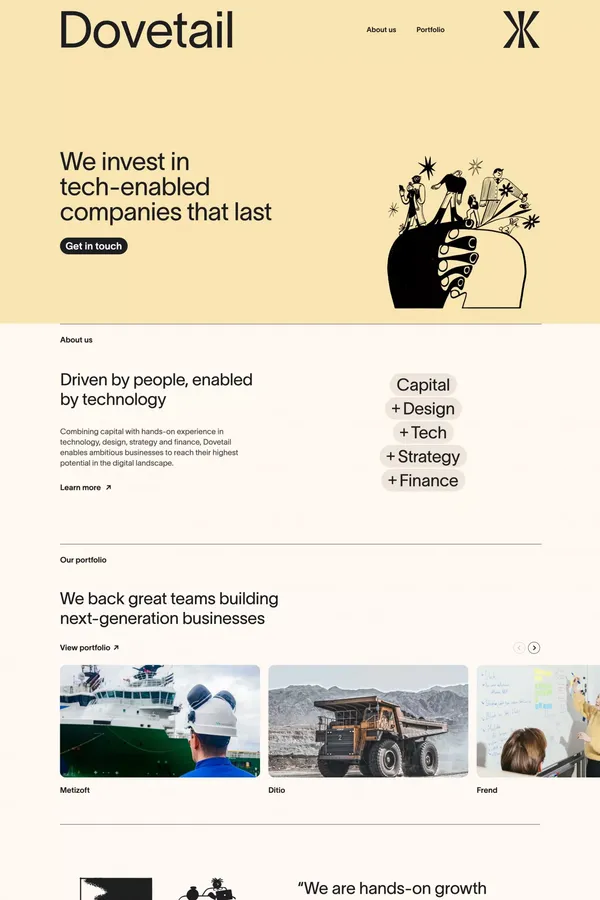 Dovetail - Portfolio design inspiration