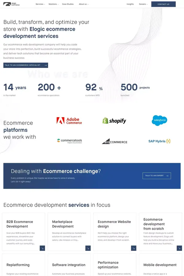 Elogic Commerce — Ecommerce Development Company - About Us  design inspiration