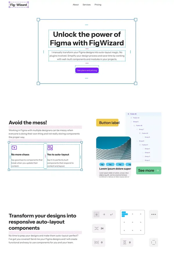 FigWizard | Perfect auto-layout for your components
