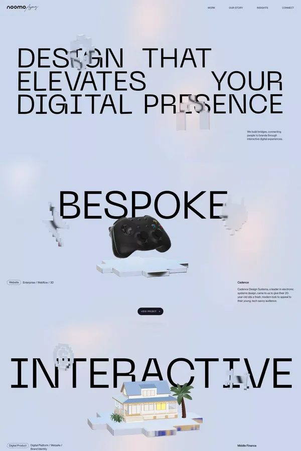 Noomo Agency - Interactive design agency. - Portfolio design inspiration