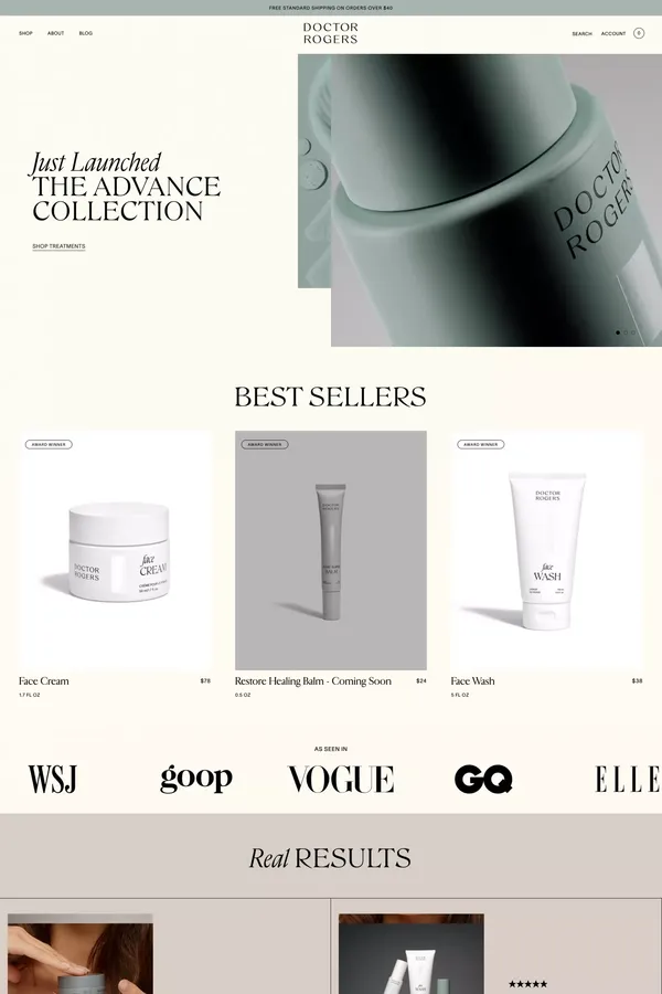 Doctor Rogers Safe, Hypoallergenic Restore Cream and Skincare Products