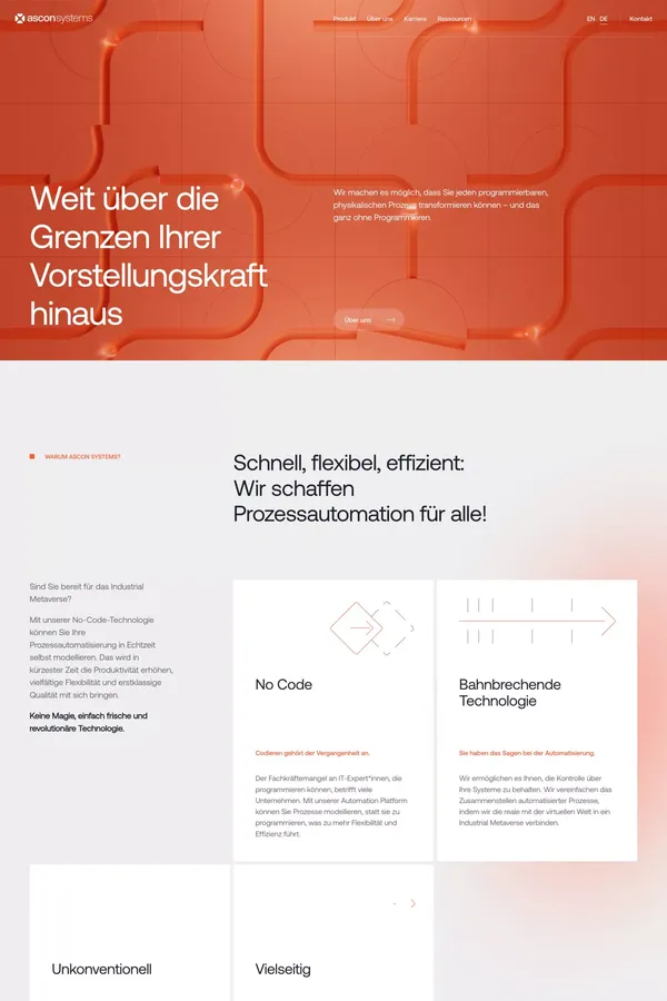 Ascon Systems - Landing design inspiration