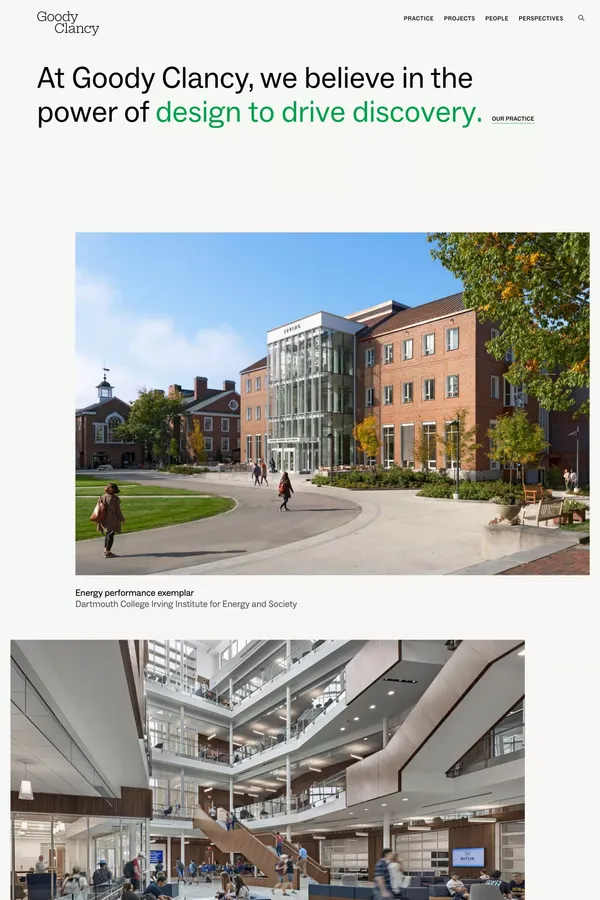 Goody Clancy - Portfolio design inspiration