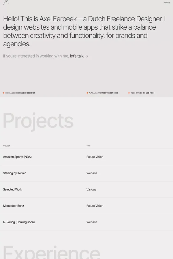 Axel Eerbeek - Portfolio