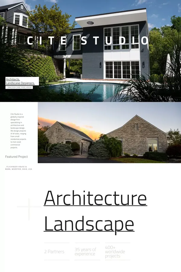 Cite Studio | Architecture & Landscape Design - website design inspiration