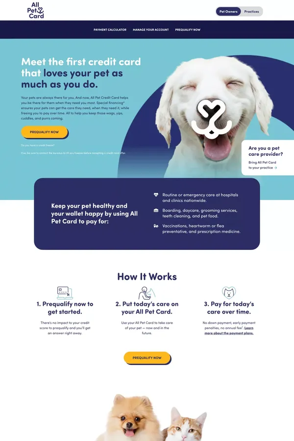 All Pet Card | The Credit Card Designed for Pet Owners