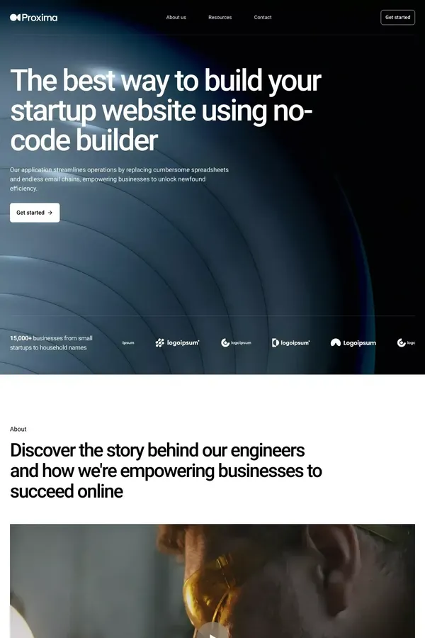 Proxima | Business website template - Landing design inspiration