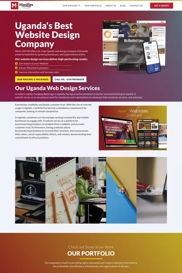 Uganda Web Design Company - Maniflex Ltd