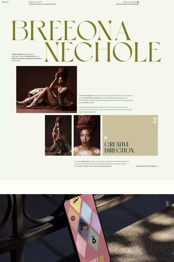 Transforming Brands into Unforgettable Experiences | Breeona Nechole - Portfolio design inspiration