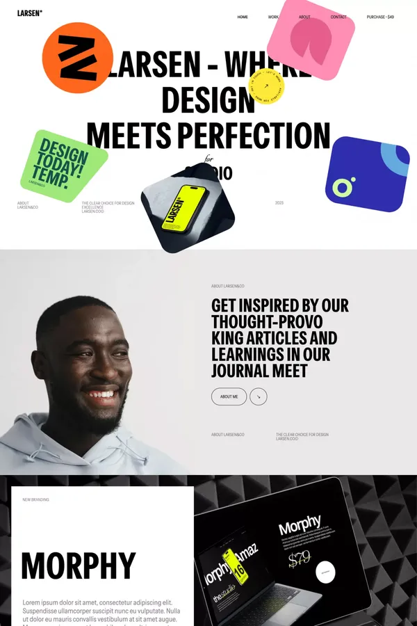 Larsen - Webflow HTML website template - Template design inspiration