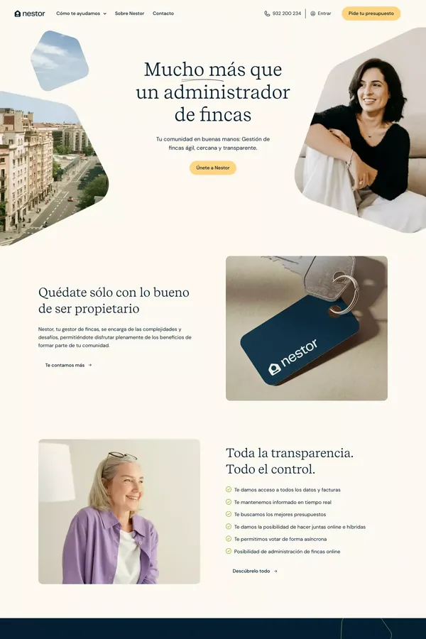 Nestor - Landing design inspiration