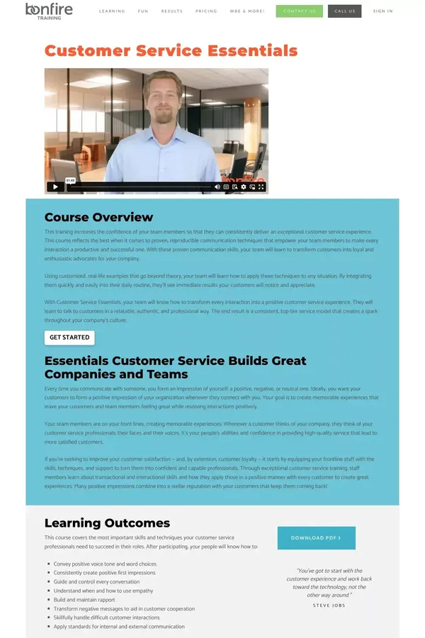 Exceptional Customer Service Training | Essentials Customer Service - website design inspiration