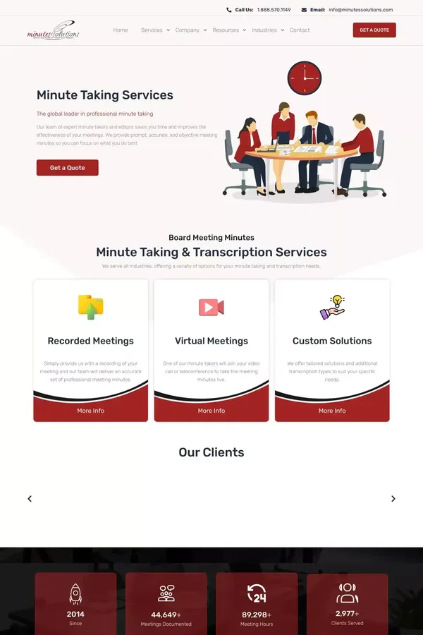 Minute Taking Companies - Board Meeting Minutes - Note Taking Company - website design inspiration