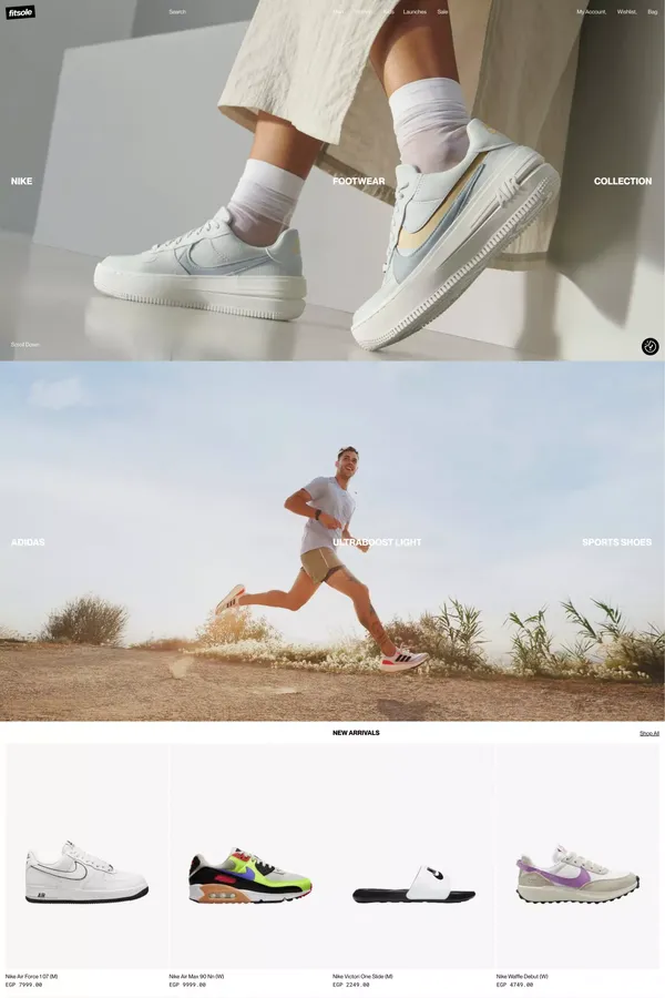 Fitsole - Ecommerce design inspiration