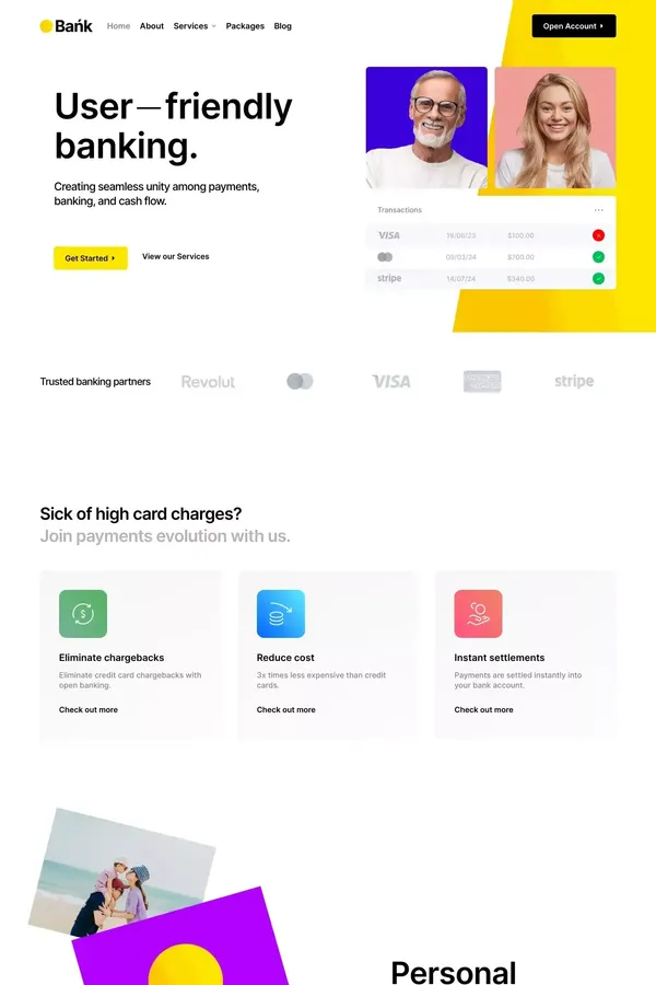 Bank - Webflow Ecommerce website template - website design inspiration